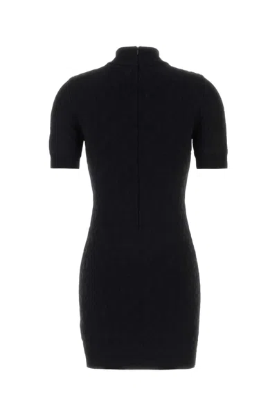 Michael Kors Black Knit Mini Dress In Black