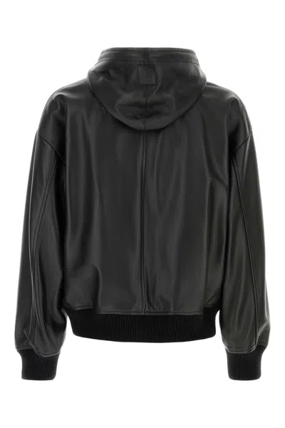 Loewe Black Denim Bomber Jacket In Black