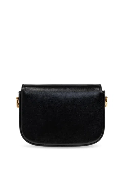 Gucci 1955 Horsebit Mini Grained-leather Shoulder Bag In Black