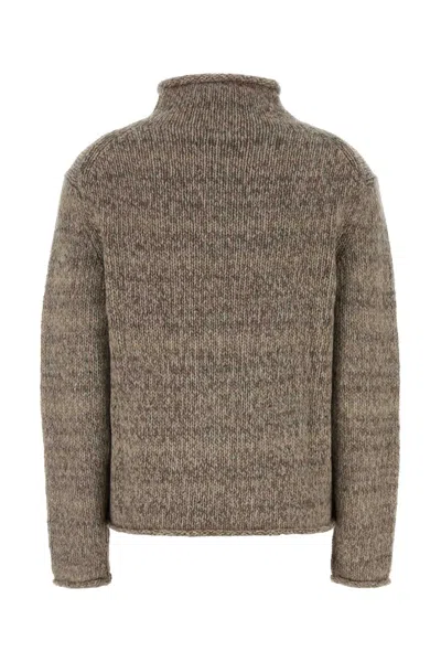 Polo Ralph Lauren Melange Cappuccino Wool Blend Sweater In Brown