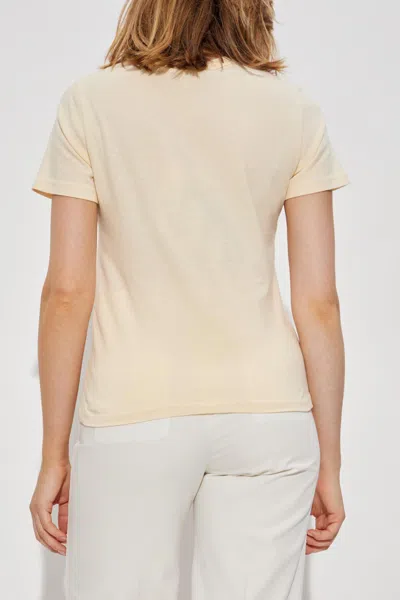 Chloé Peach Orange T-shirt With Ananas Print. In White