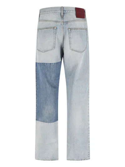 Gucci Tailored Trousers Featuring Patchwork Design In Blue