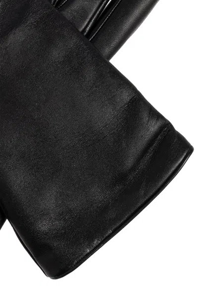 Saint Laurent Lambskin Gloves In Black