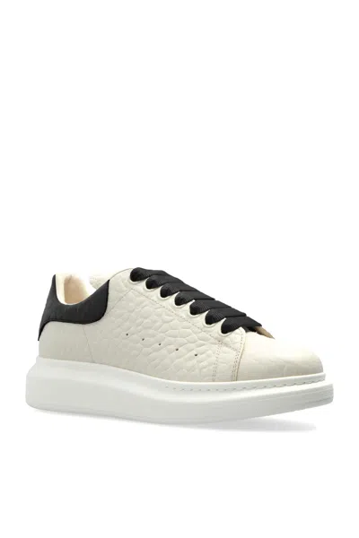 Alexander Mcqueen Leather Sports Shoes In White