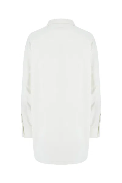 The Row White Cotton Blend Shirt In Multi