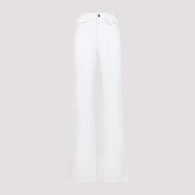 Chloé Ivory Flared Denim Trousers In White