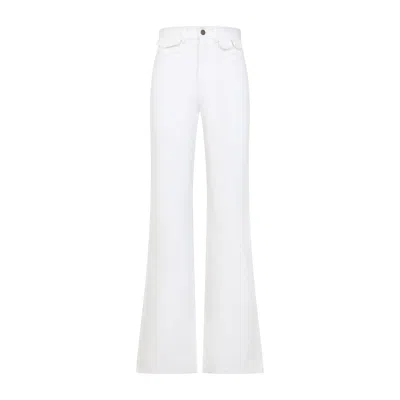 Chloé Ivory Flared Denim Trousers In White