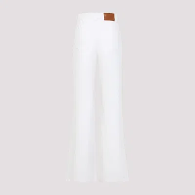 Chloé Ivory Flared Denim Trousers In White