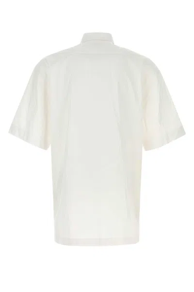 Dries Van Noten Cassidye Shirt With Embroidered Short Sleeves In White