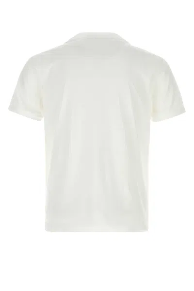 Prada Crew Neck Short Sleeve Fitted T-shirt In White