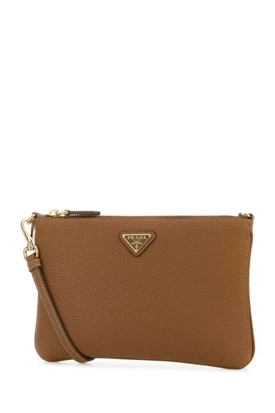 Prada Caramel Leather Crossbody Bag