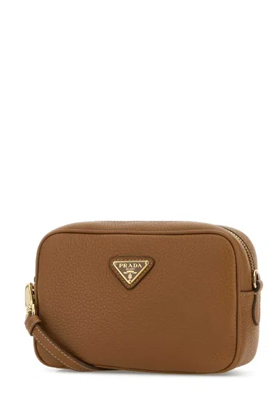 Prada Caramel Leather Crossbody Bag