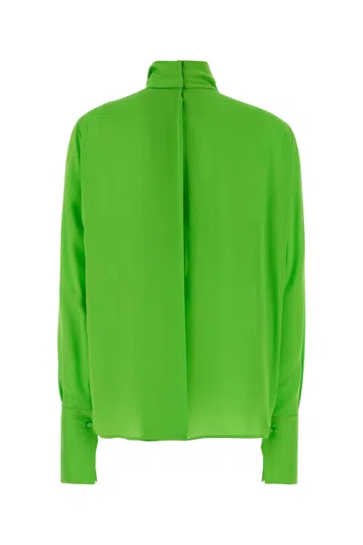 Tom Ford Fluo Green Georgette Blouse In Green
