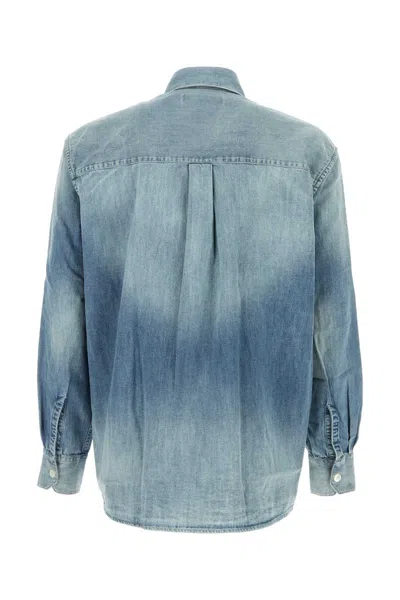 Our Legacy Long Sleeve Shirt With Chest Pocket Design In Blue