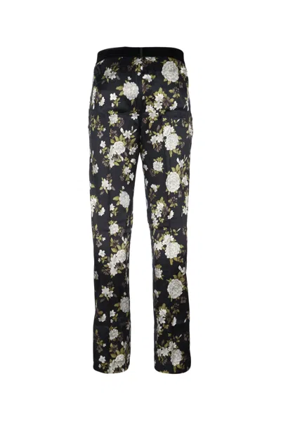 Tom Ford Hendrix Floral On Stretch Silk Satin Pj Pants In Multi