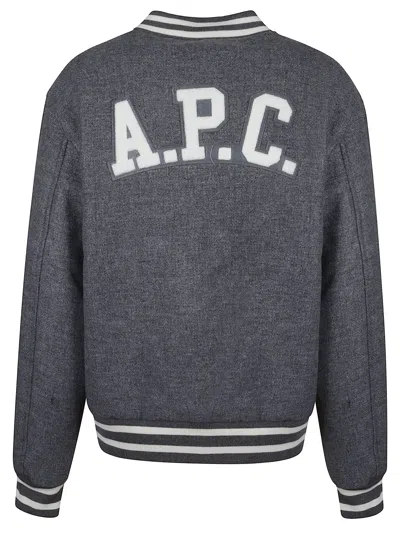 Apc Alizee Jacket With Ribbed Collar And Cuffs In Gray