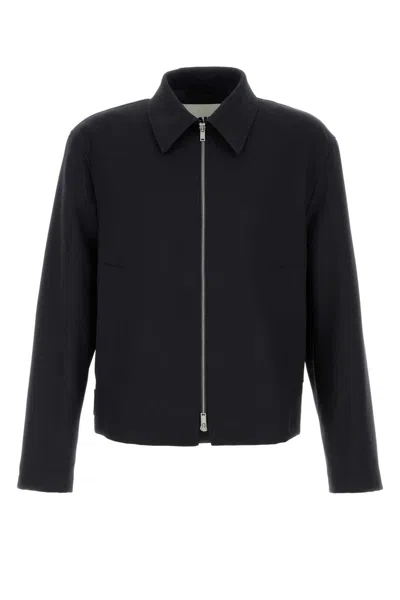 Jil Sander Midnight Blue Gabardine Jacket In Blue