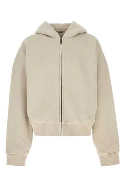Entire Studios Sand Cotton Thermal Oversize Sweatshirt In Neutral