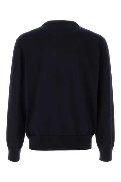 Jil Sander Midnight Blue Cotton Sweater In Blue
