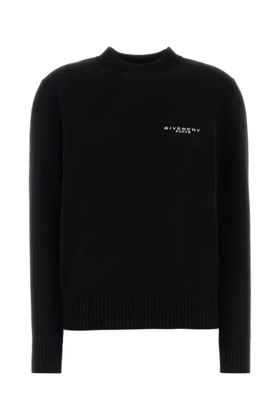 Givenchy Embroidered Wool And Cashmere-blend Sweater In Black