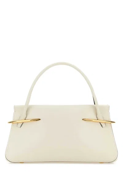 Givenchy Medium Structured Leather Handbag With Top Handle In White