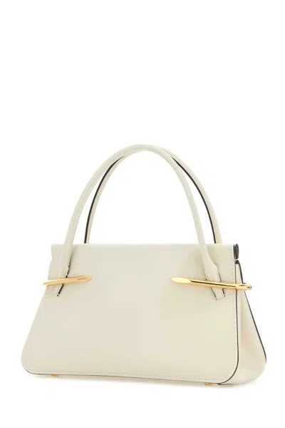 Givenchy Medium Structured Leather Handbag With Top Handle In White
