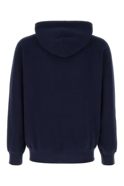 Polo Ralph Lauren Navy Blue Cotton Sweatshirt In Blue