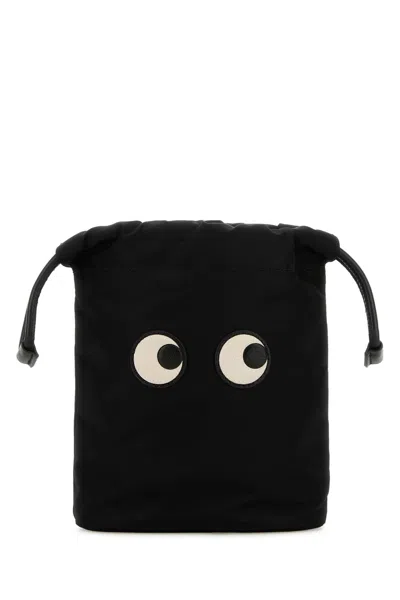 Anya Hindmarch Black Econyl Pouch In Black