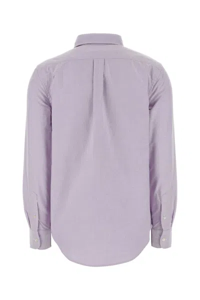Polo Ralph Lauren Lilac Oxford Shirt In Gray