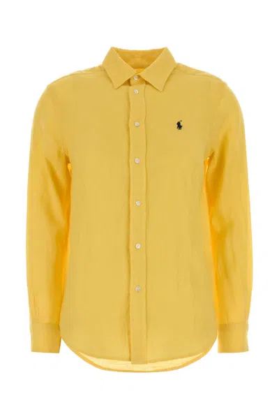 Polo Ralph Lauren Yellow Linen Shirt In Yellow