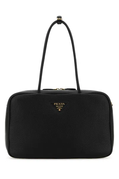 Prada Medium Top-handle Re-nylon And In Black