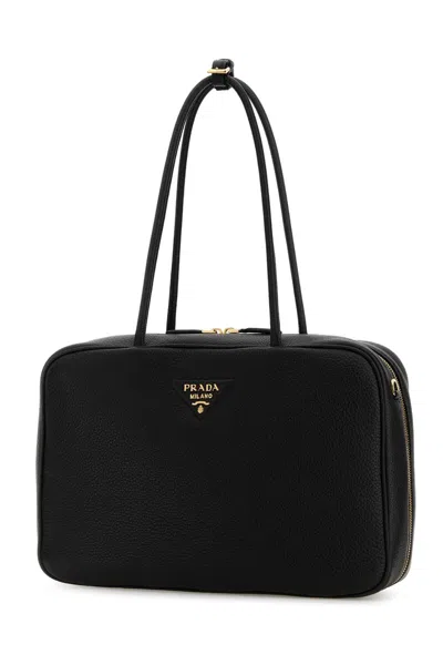 Prada Medium Top-handle Re-nylon And In Black