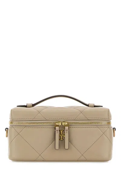 Tory Burch Light Stone Kira Diamond Mini Crossbody Bag In Neutral