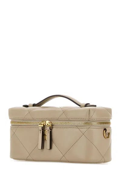 Tory Burch Light Stone Kira Diamond Mini Crossbody Bag In Neutral