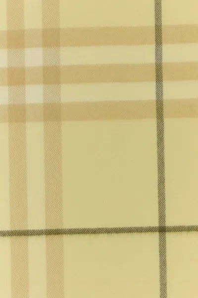 Burberry Embroidered Cashmere Scarf In Yellow