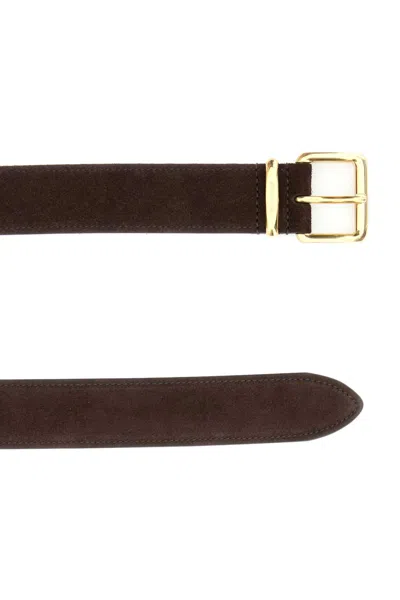 Miu Miu Brown Suede Belt In Brown