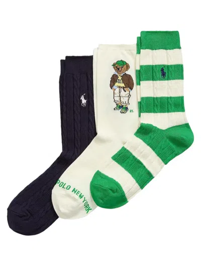Polo Ralph Lauren 3pack Socks In Brown