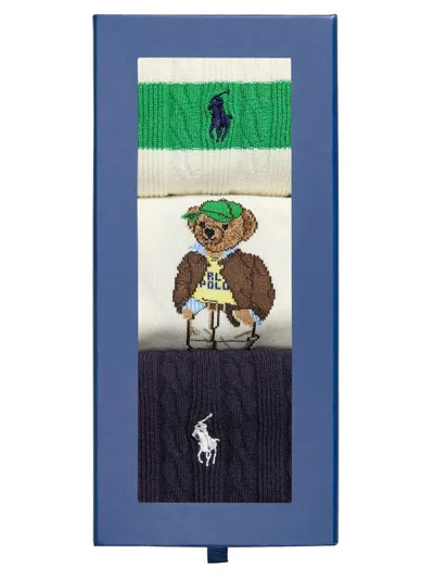 Polo Ralph Lauren 3pack Socks In Brown