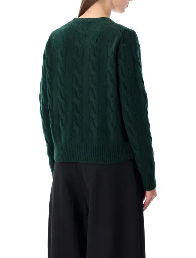 Polo Ralph Lauren Wool And Cashmere Cable-knit Sweater In Green