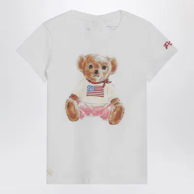 Polo Ralph Lauren White Polo Bear T-shirt In White
