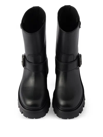 Prada Black Leather Sneaker