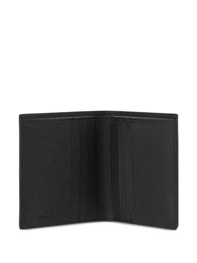 Prada Black Leather Wallet In Black