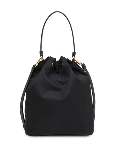 Prada Contemporary Re-nylon Bucket Bag Design In Black