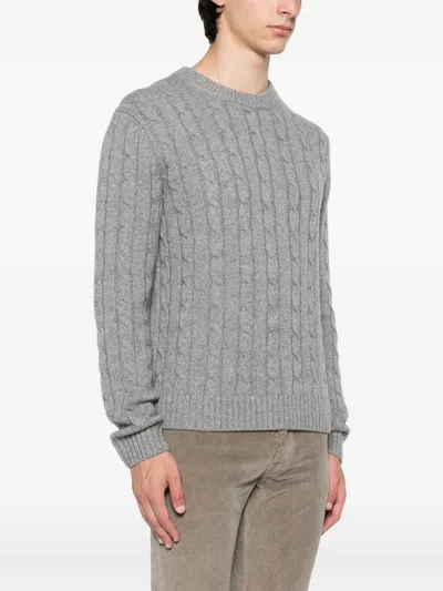 Prada Grey Cashmere Sweater In Gray