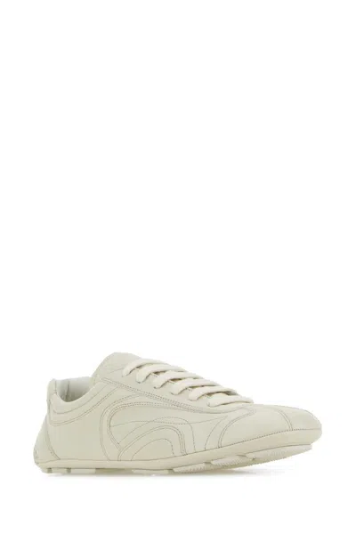 Prada Ivory Nappa Leather Montecarlo Re-edition 2005 Sneakers In White