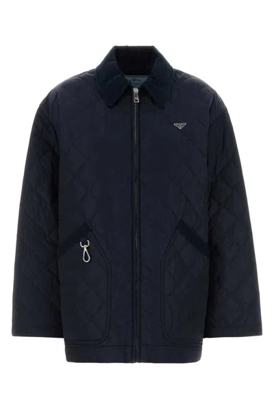 Prada Renylon Jacket Long Sleeves Front Pockets In Multi