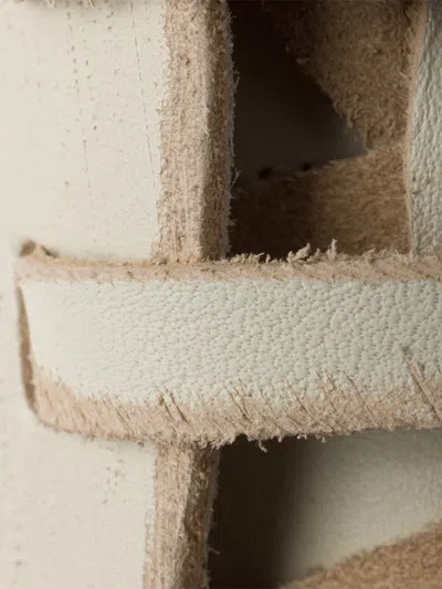 Prada Nude Leather Sneaker In White