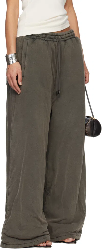 Lu'u Dan Gray Wadded Bontans Sweatpants In Green