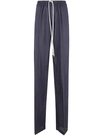 Rick Owens "dietrich Drawstring" Trousers In Blue