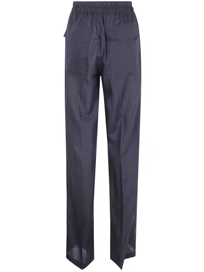 Rick Owens "dietrich Drawstring" Trousers In Blue